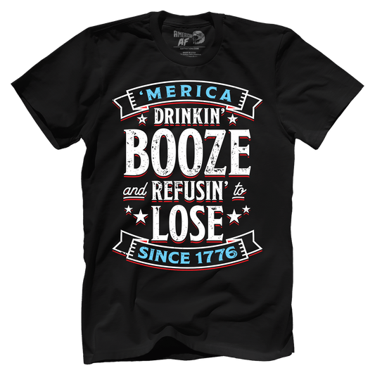 T-shirt Premium Mens Shirt / Black / XS Booze Refuse Lose