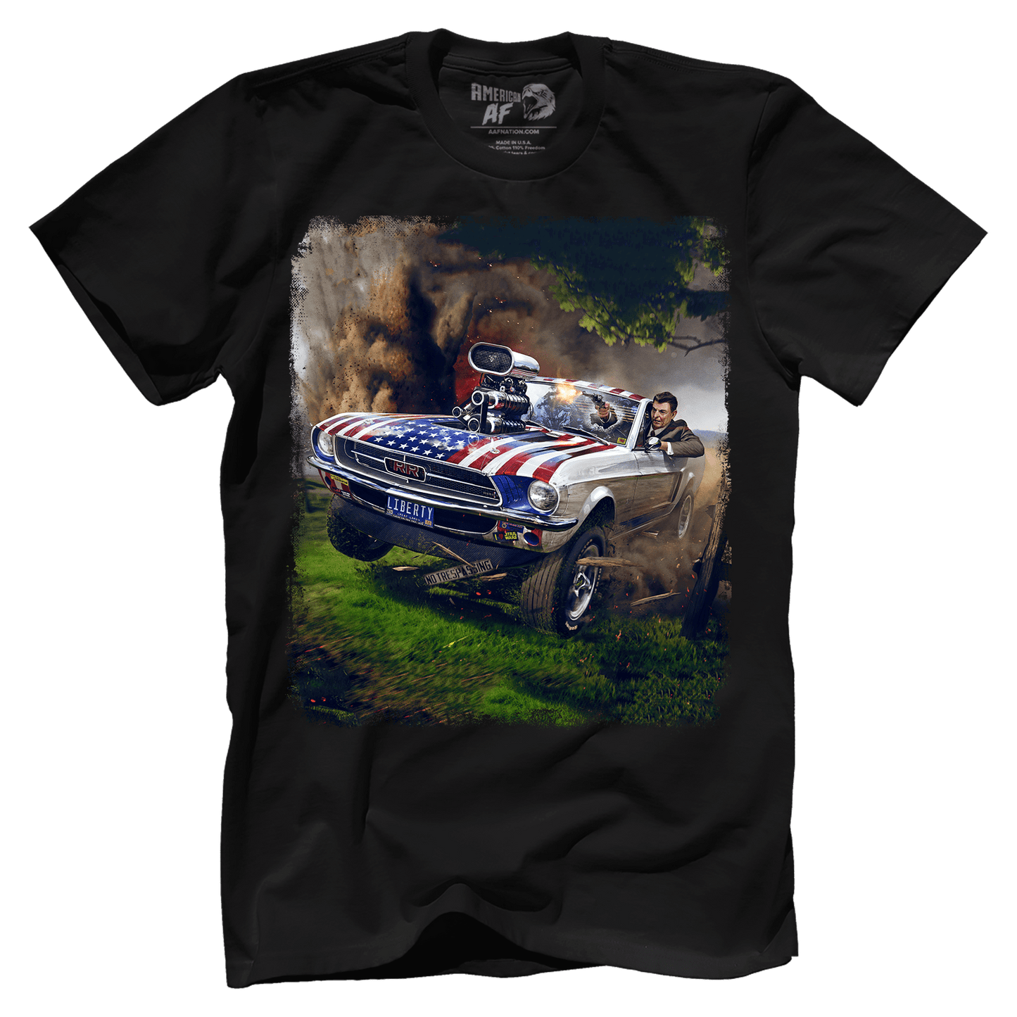 T-shirt Premium Mens Shirt / Black / XS Reagan Stang