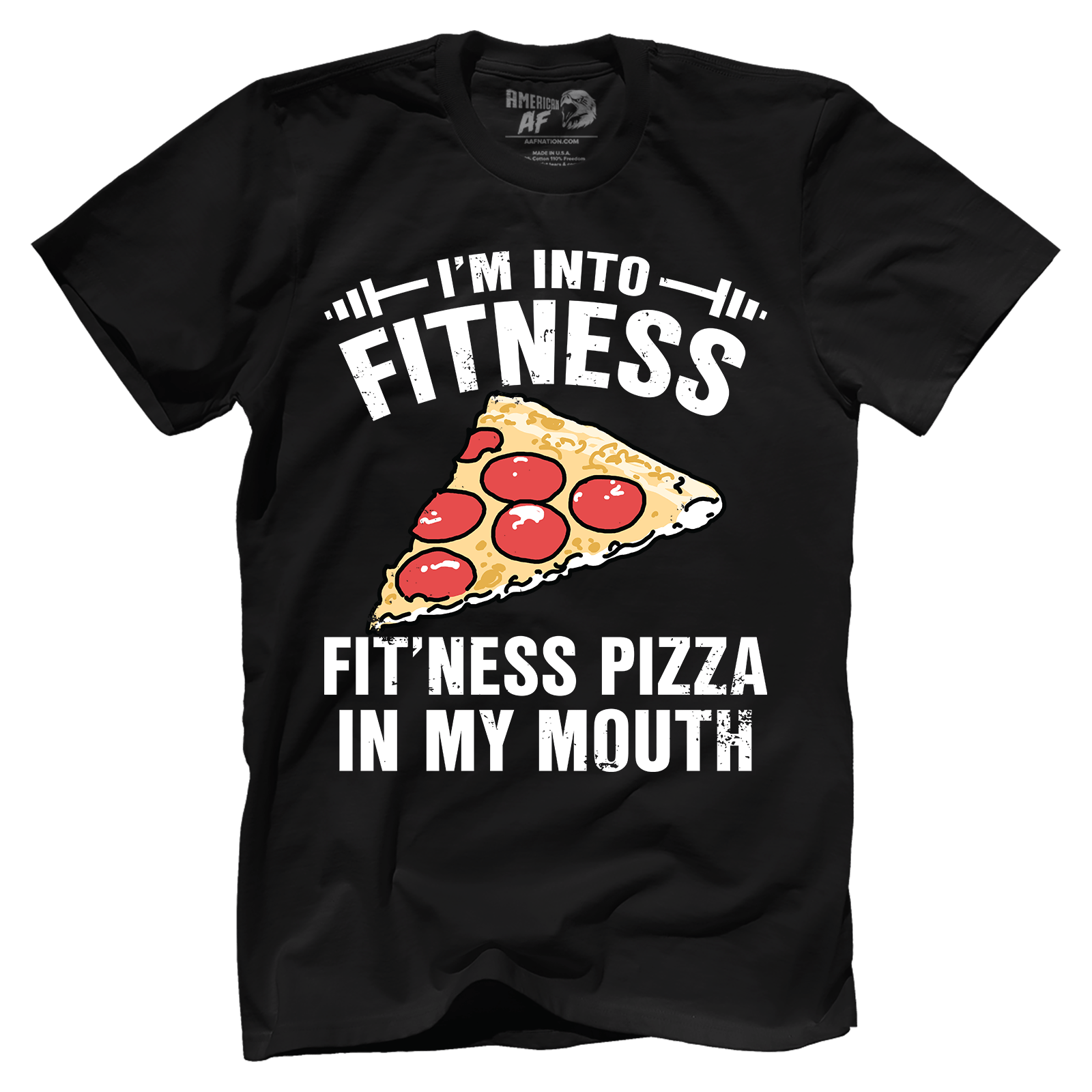 T-shirt Premium Mens Shirt / Black / XS Fitness Pizza