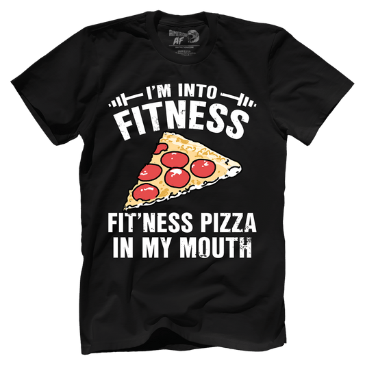 T-shirt Premium Mens Shirt / Black / XS Fitness Pizza
