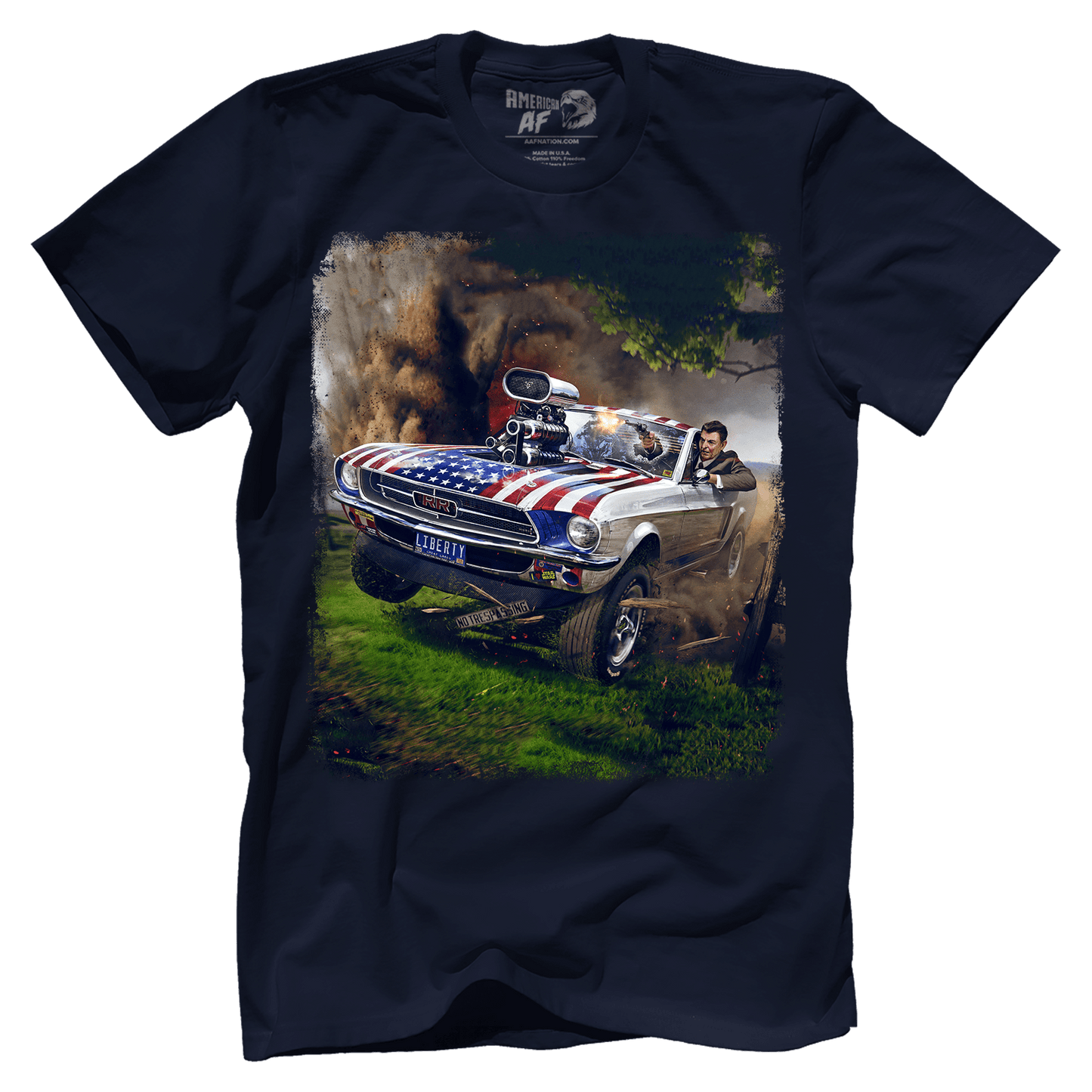 T-shirt Premium Mens Shirt / Midnight Navy / XS Reagan Stang