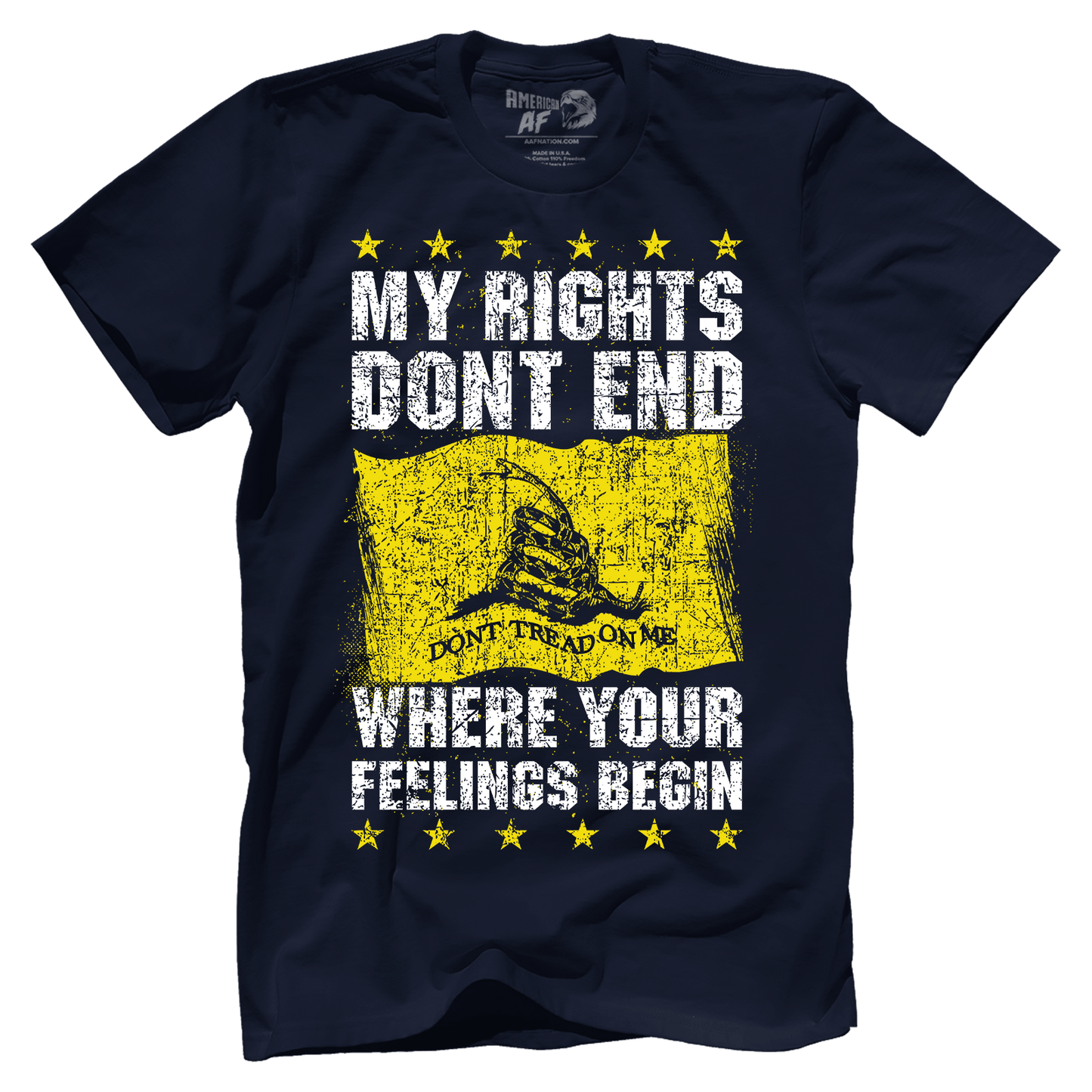 T-shirt My Rights Don't End - Don't Tread on Me