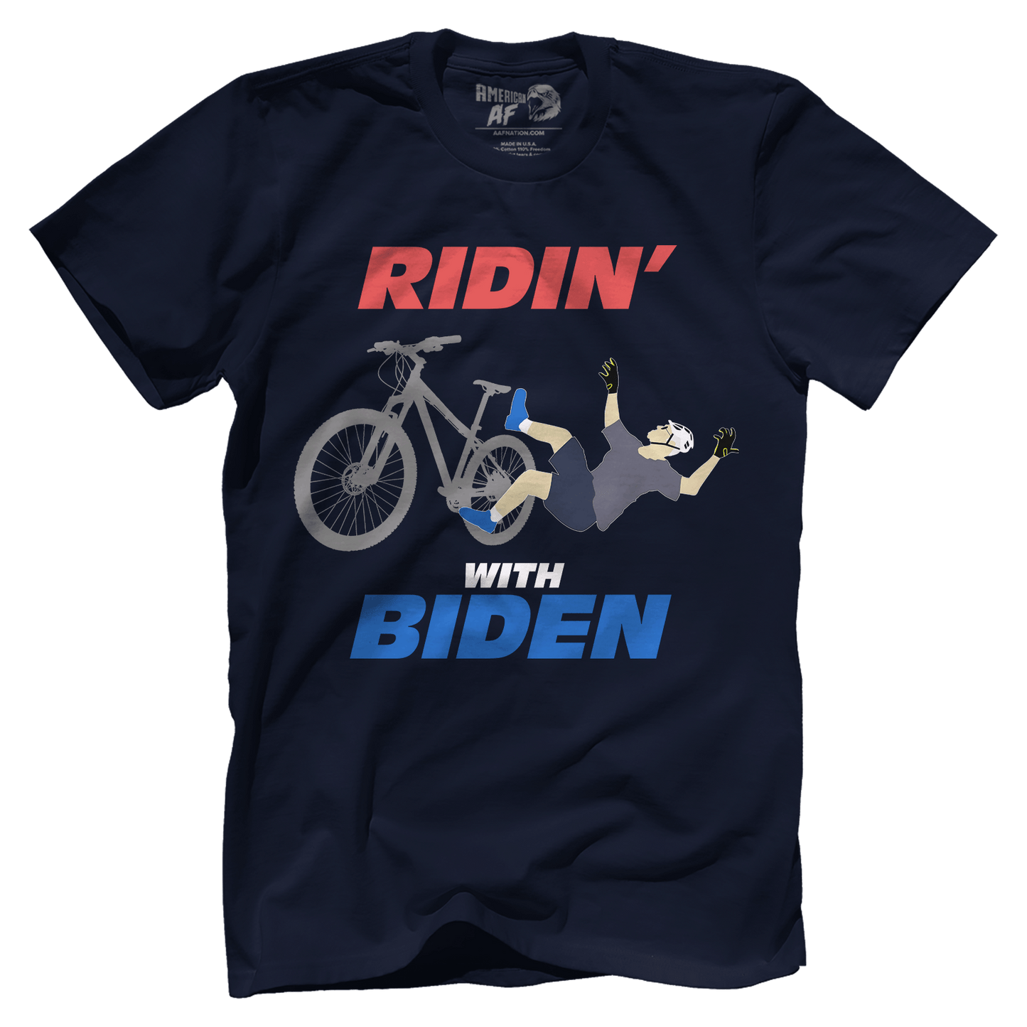 T-shirt Premium Mens Shirt / Midnight Navy / XS Ridin' with Biden