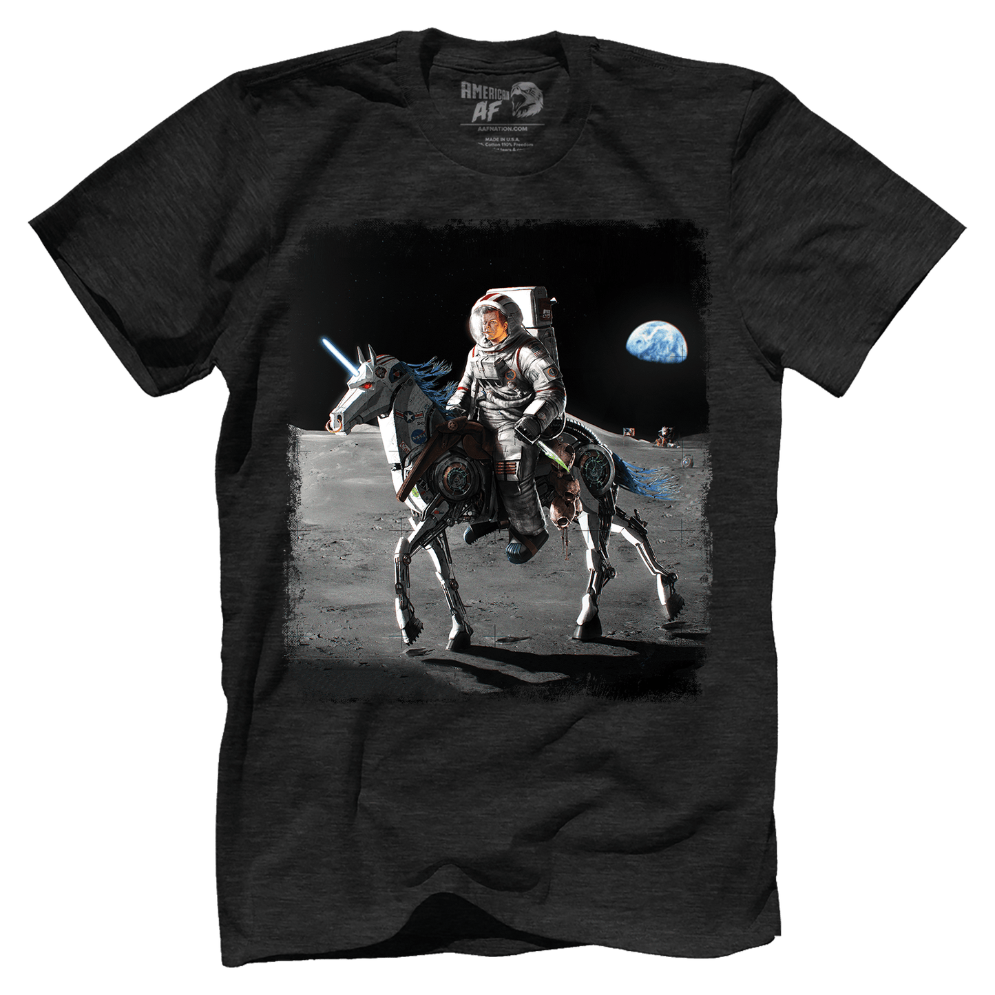 Apparel Premium Mens Triblend Shirt / Vintage Black / S JFK Alien Hunter