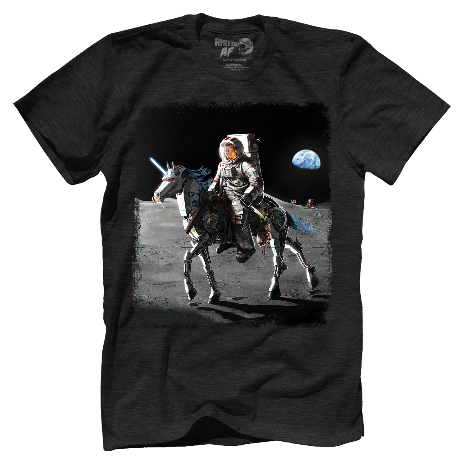 Apparel Premium Mens Triblend Shirt / Vintage Black / S JFK Alien Hunter