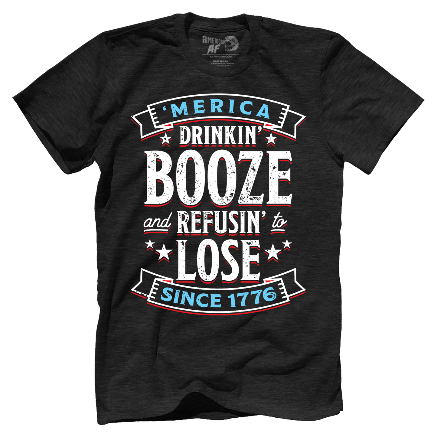 T-shirt Premium Mens Triblend Shirt / Vintage Black / S Booze Refuse Lose