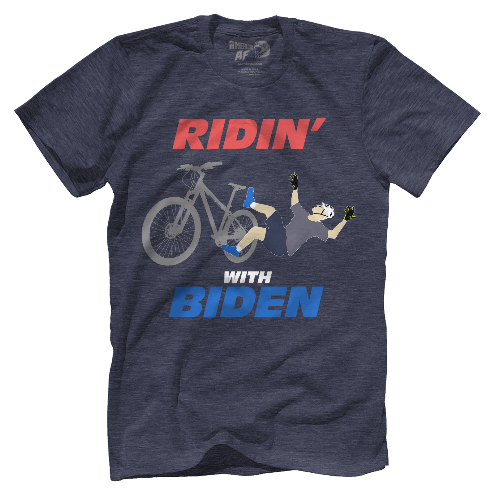 T-shirt Premium Mens Triblend Shirt / Vintage Navy / S Ridin' with Biden
