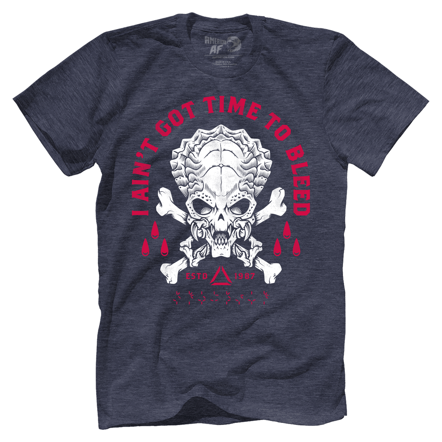 T-shirt Premium Mens Triblend Shirt / Vintage Navy / S Time To Bleed