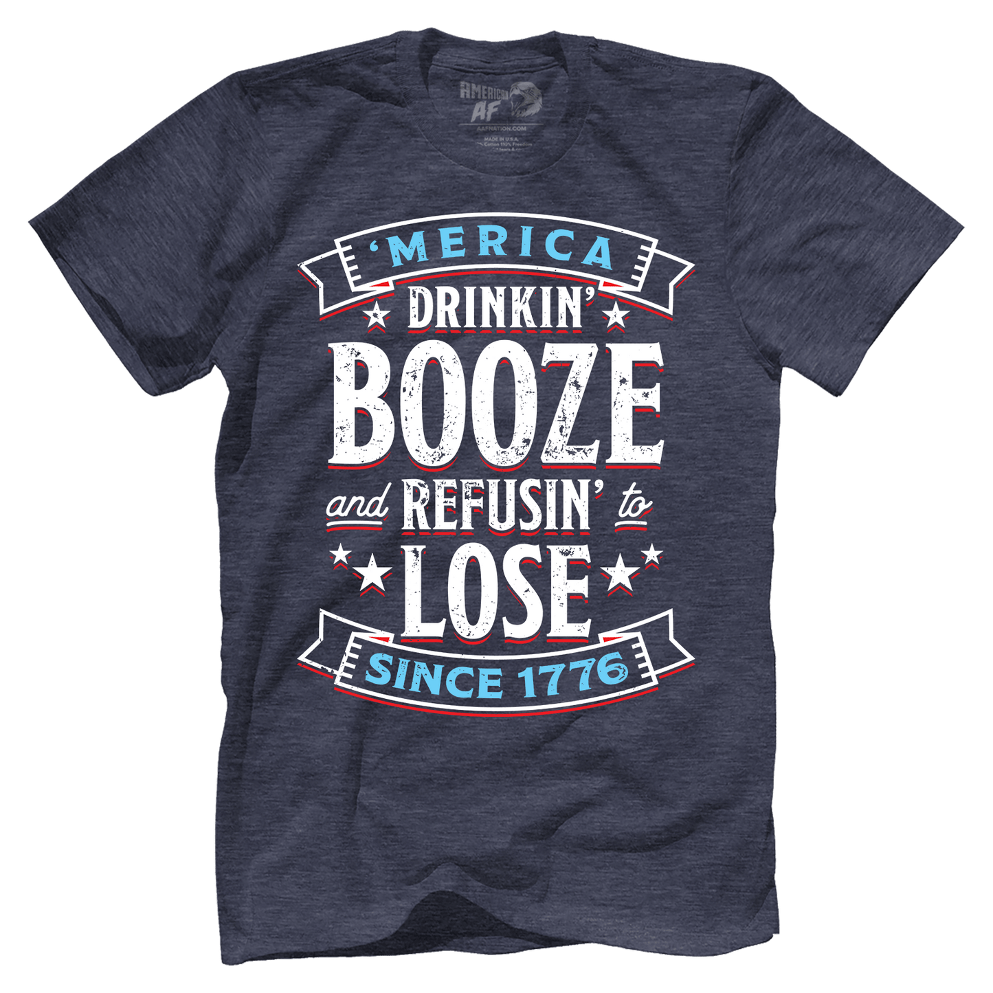 T-shirt Premium Mens Triblend Shirt / Vintage Navy / S Booze Refuse Lose