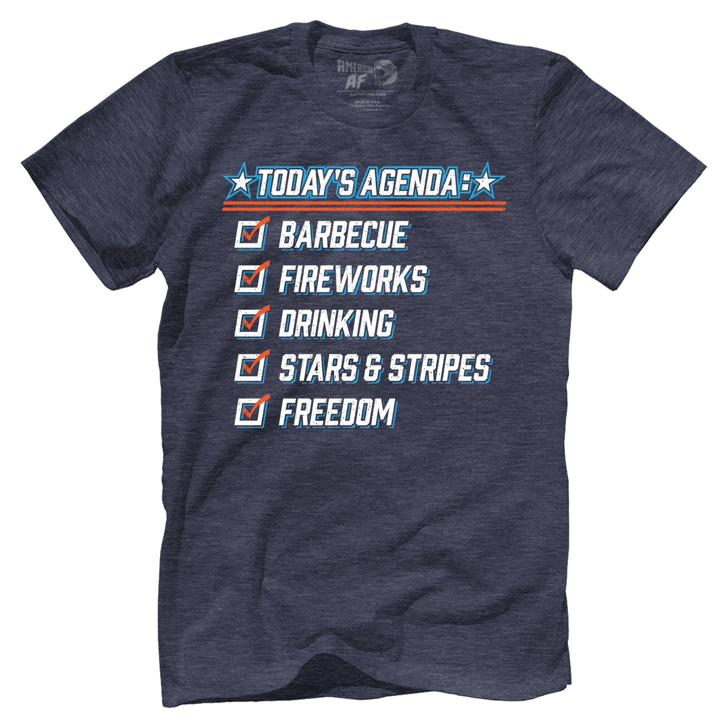 Apparel Premium Mens Triblend Shirt / Vintage Navy / S Today's Agenda