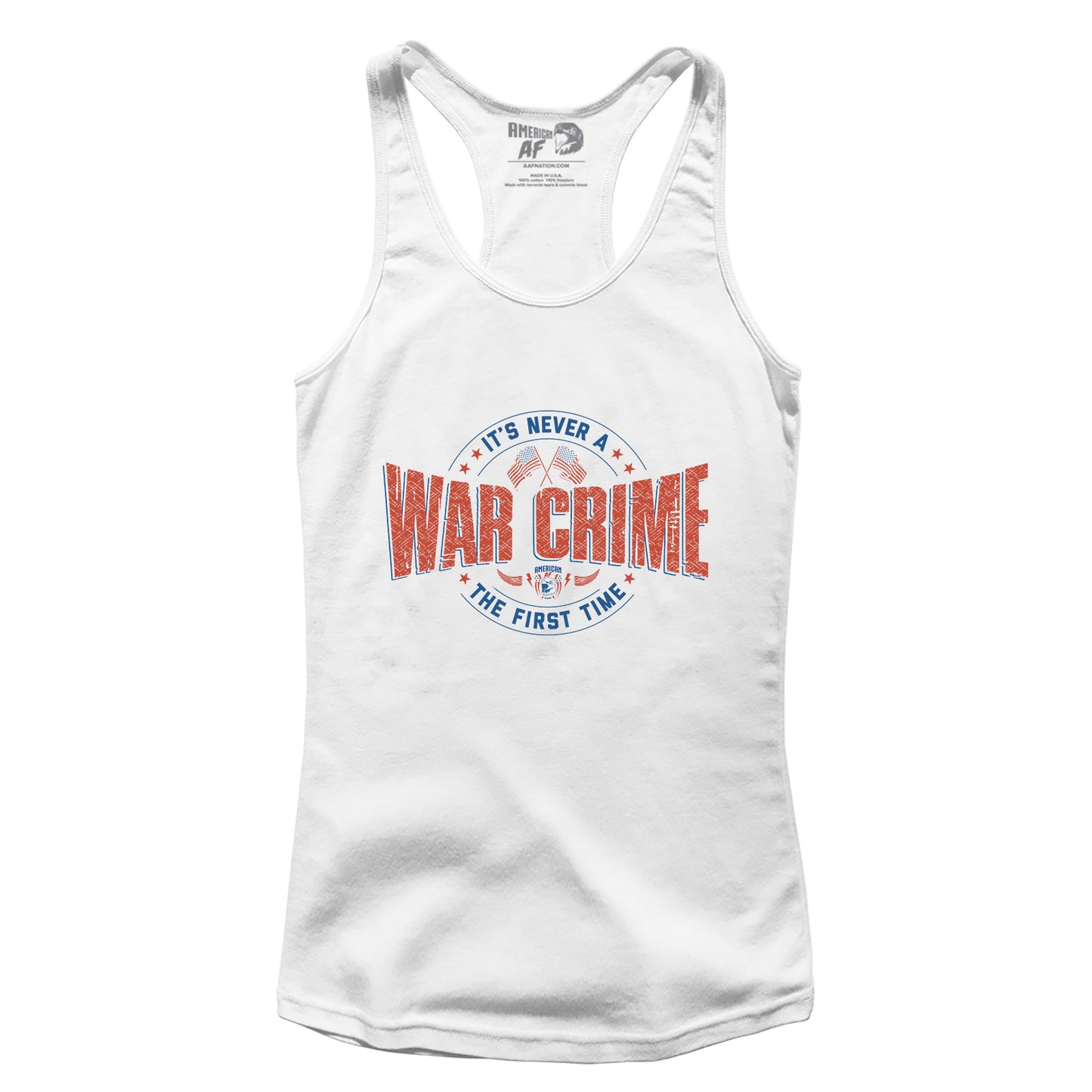 NEVER A WAR CRIME Racerback Tank Top