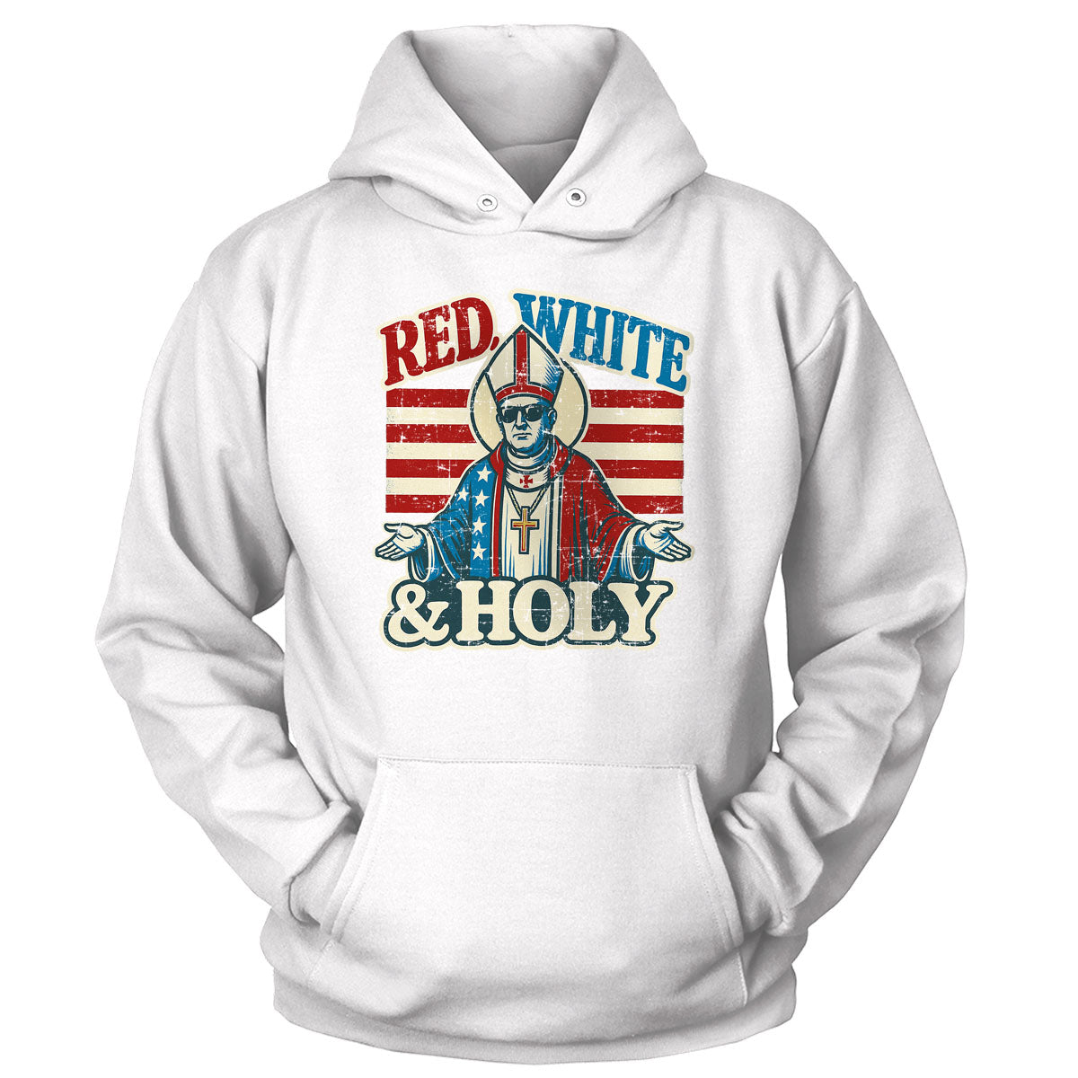 RED, WHITE & HOLY Ladies Hoodie