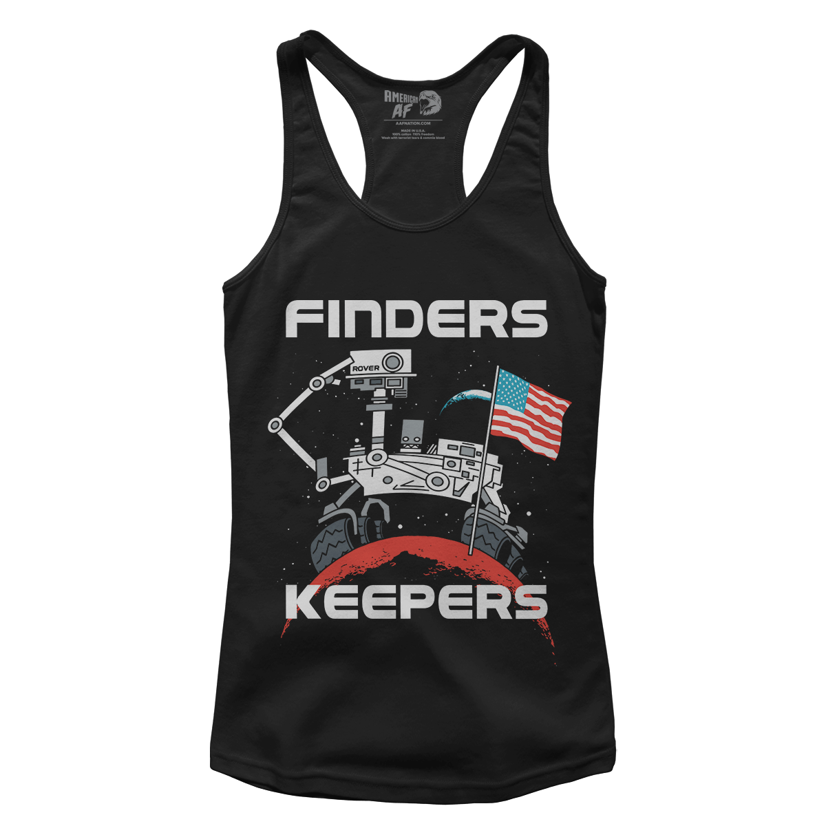 Apparel Premium Ladies Racerback Tank / Black / XS Finder's Keepers - MARS Rover (Ladies)