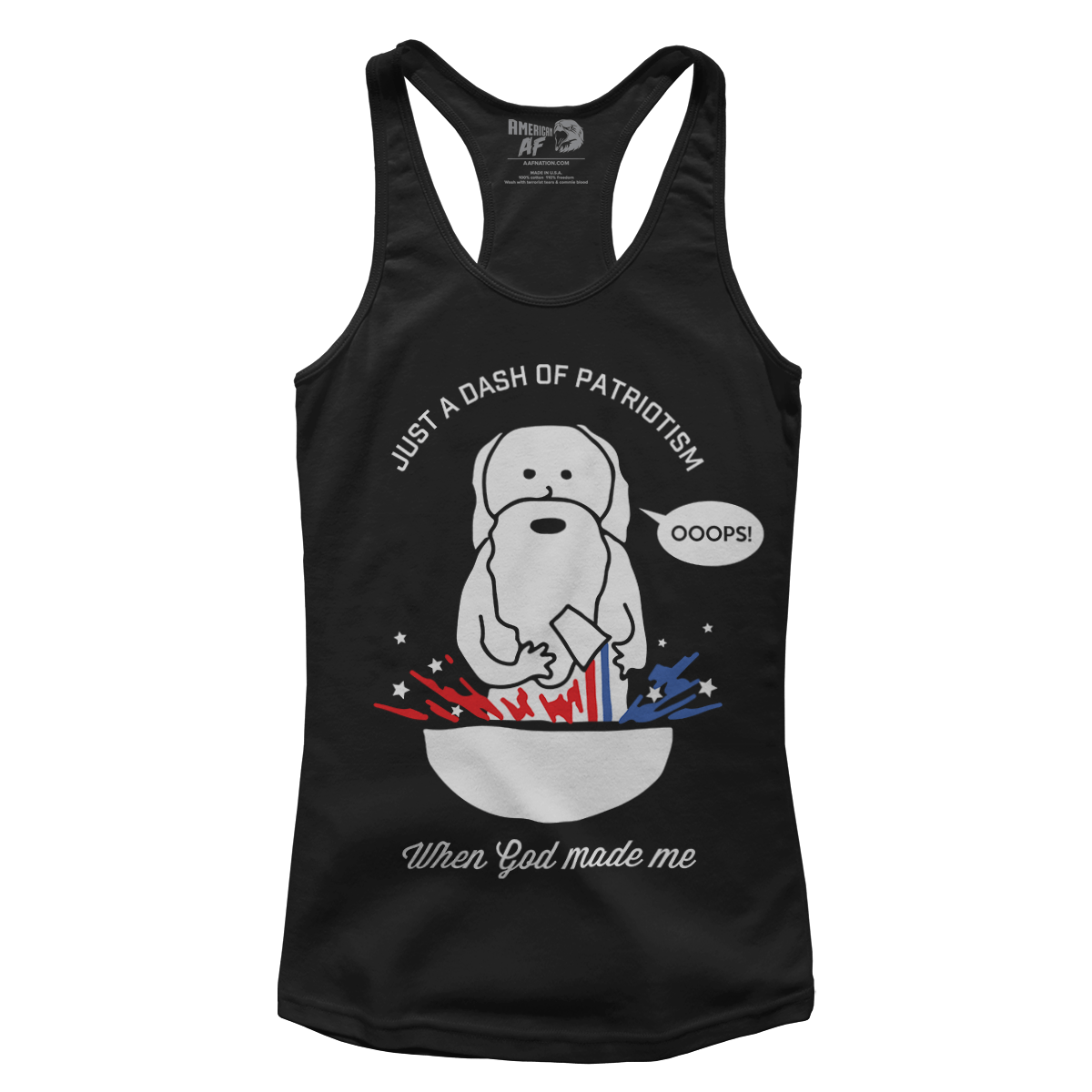 T-shirt Premium Ladies Racerback Tank / Black / XS Just a Dash of Patriotism (Ladies)