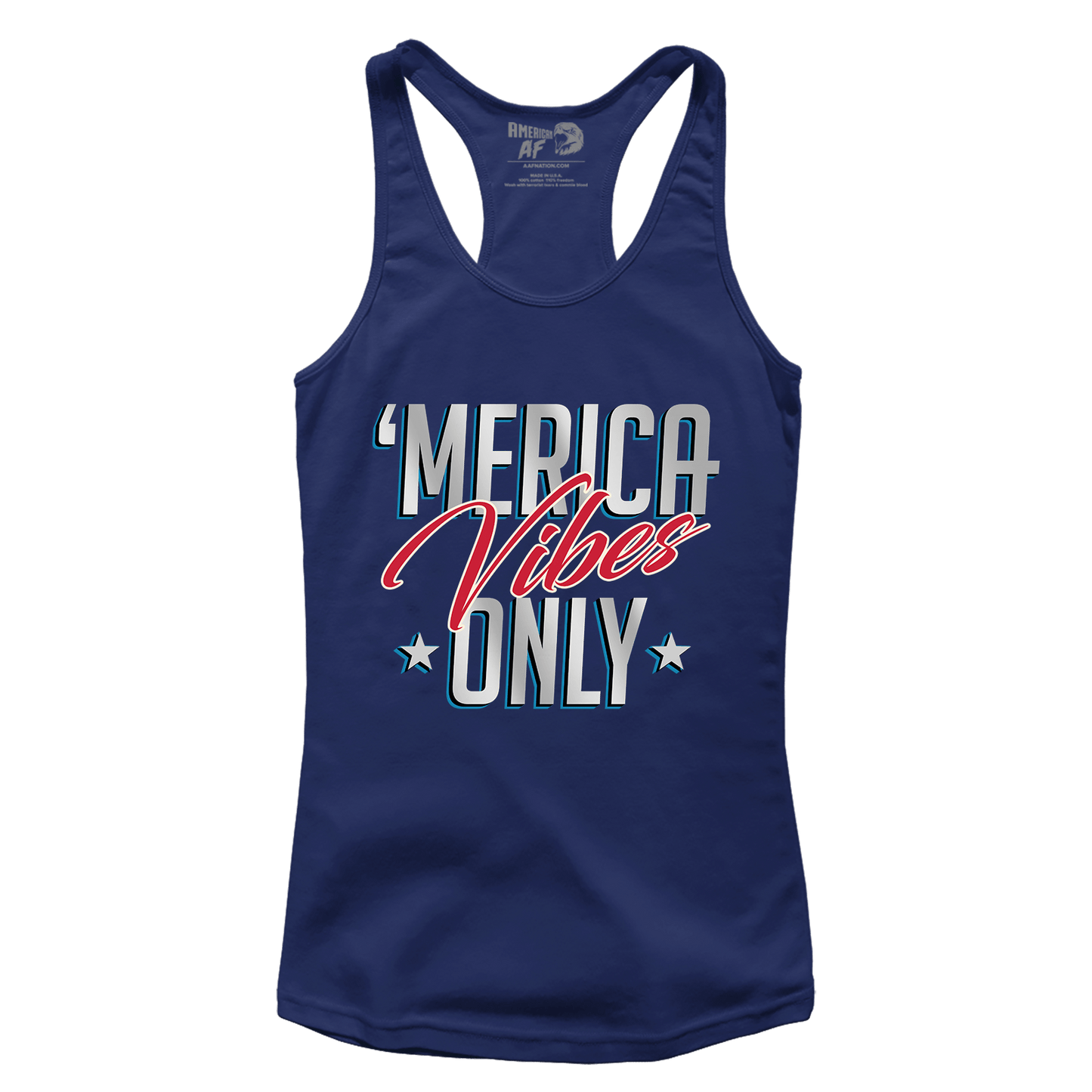 T-shirt Premium Ladies Racerback Tank / Midnight Navy / XS Merica Vibes Only (Ladies)