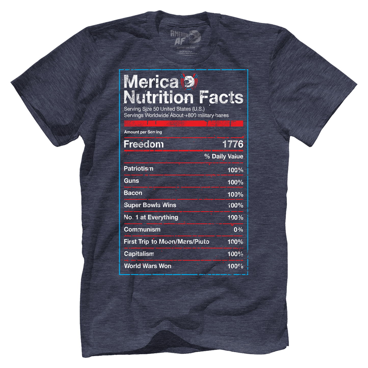T-shirt Premium Mens Triblend Shirt / Vintage Navy / S Merican Ingredients