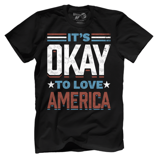 T-shirt Premium Mens Shirt / Black / XS It's Okay To Love America