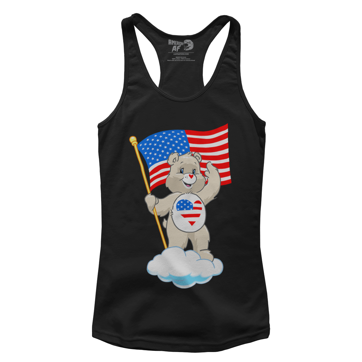T-shirt Premium Ladies Racerback Tank / Black / XS Patriot Bear (Ladies)