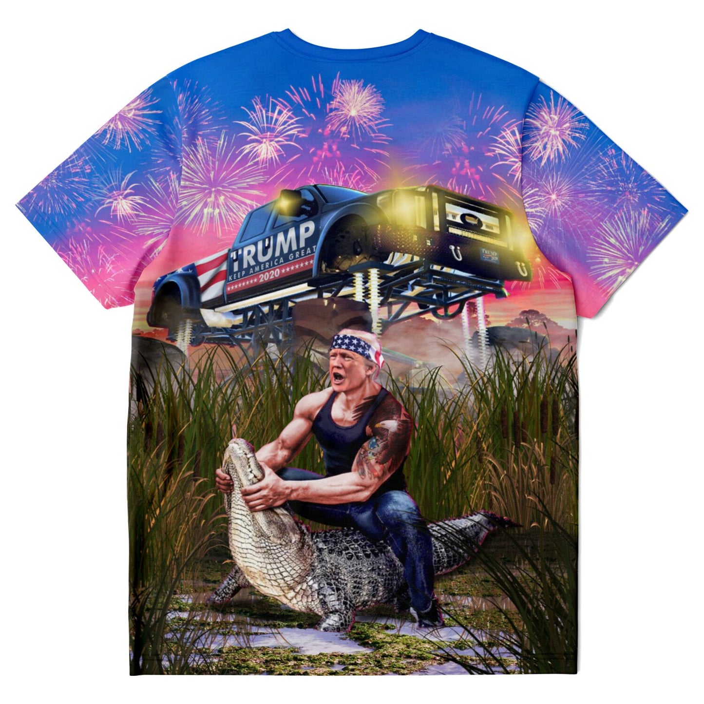 Trump Gator Wrestling All Over Print Shirt