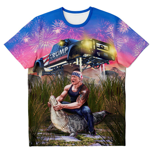 Trump Gator Wrestling All Over Print Shirt