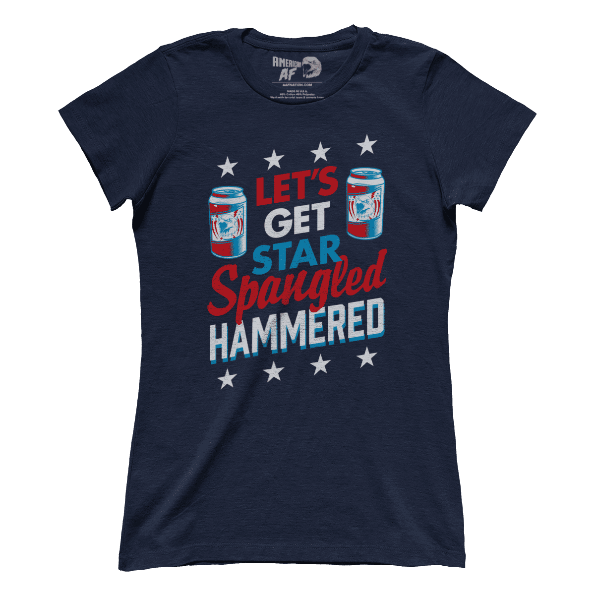 T-shirt Premium Ladies Tee / Midnight Navy / XS Let's Get Star Spangled Hammered (Ladies)