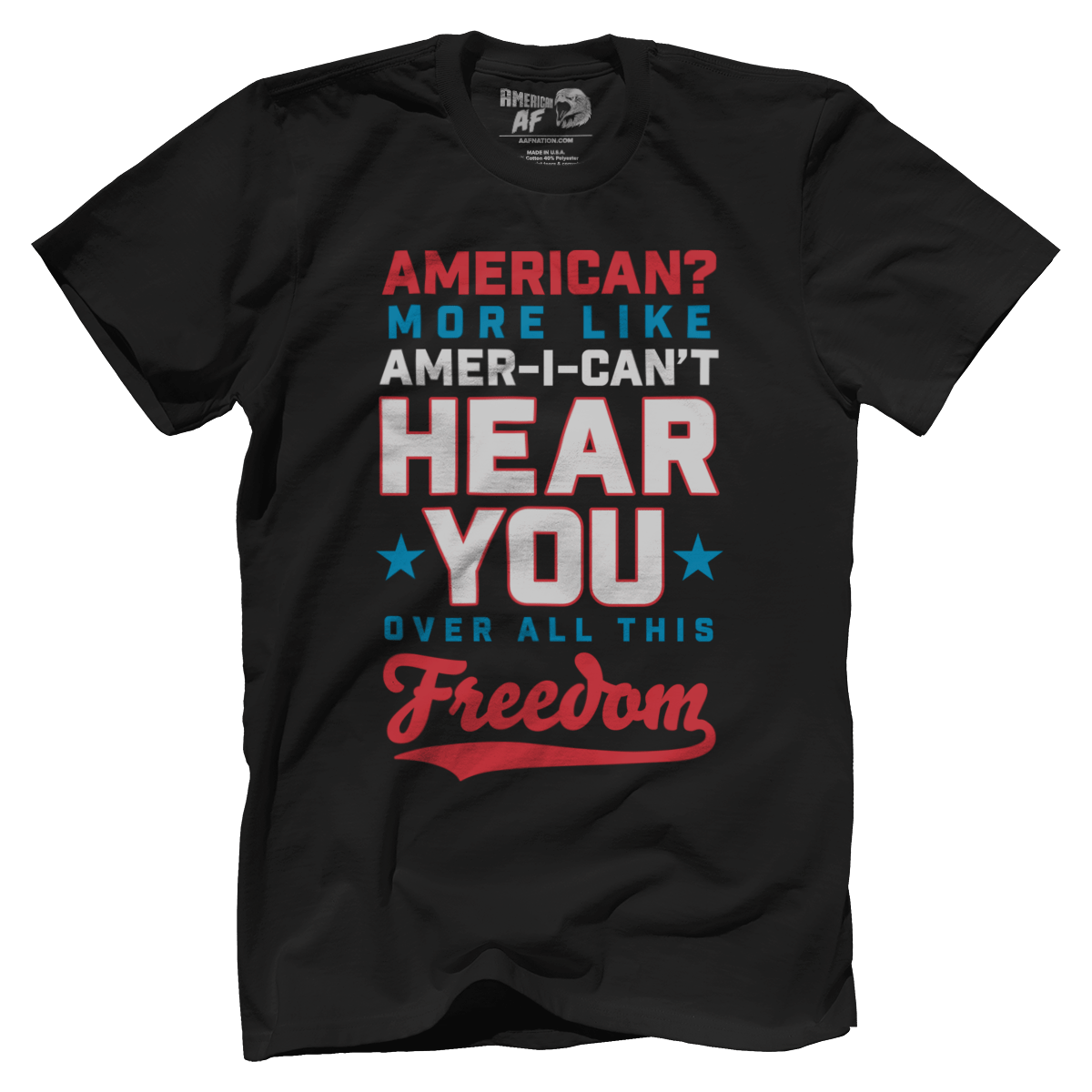 T-shirt Premium Mens Shirt / Black / XS Amer I Can't Hear You
