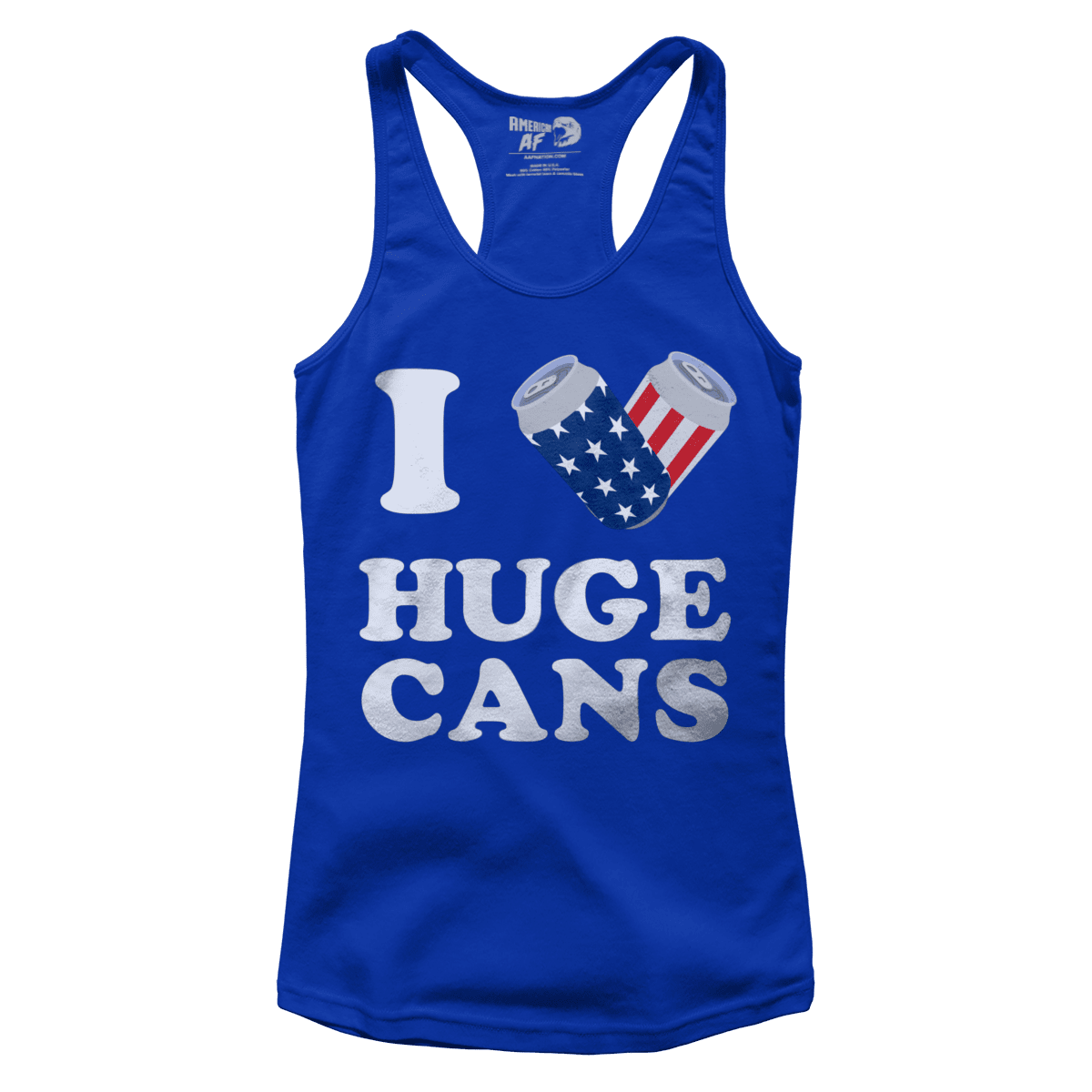 Apparel Premium Ladies Racerback Tank / Royal / XS I Love Huge Cans (Ladies)