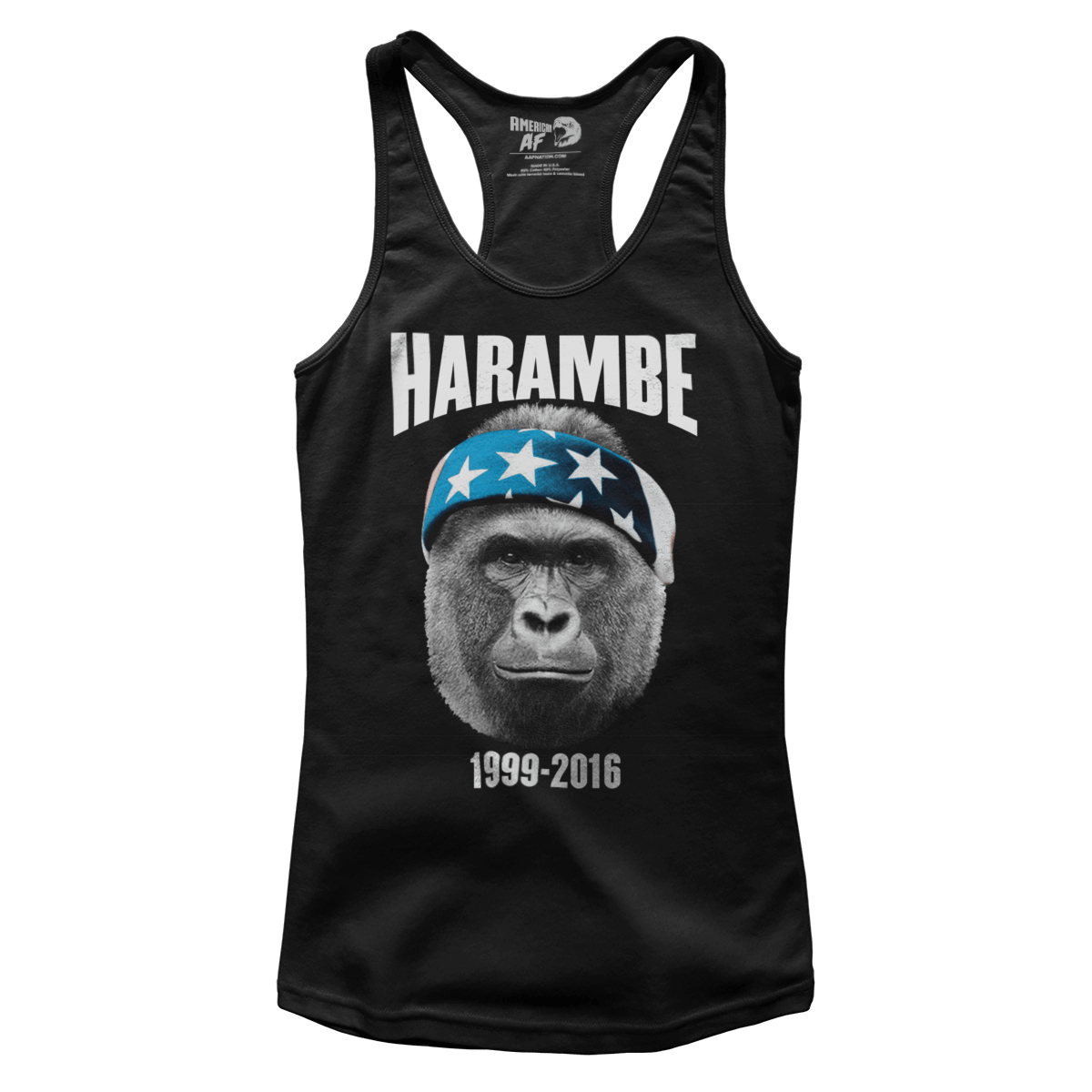 T-shirt Premium Ladies Racerback Tank / Black / XS Harambe 1999-2016 (Ladies)