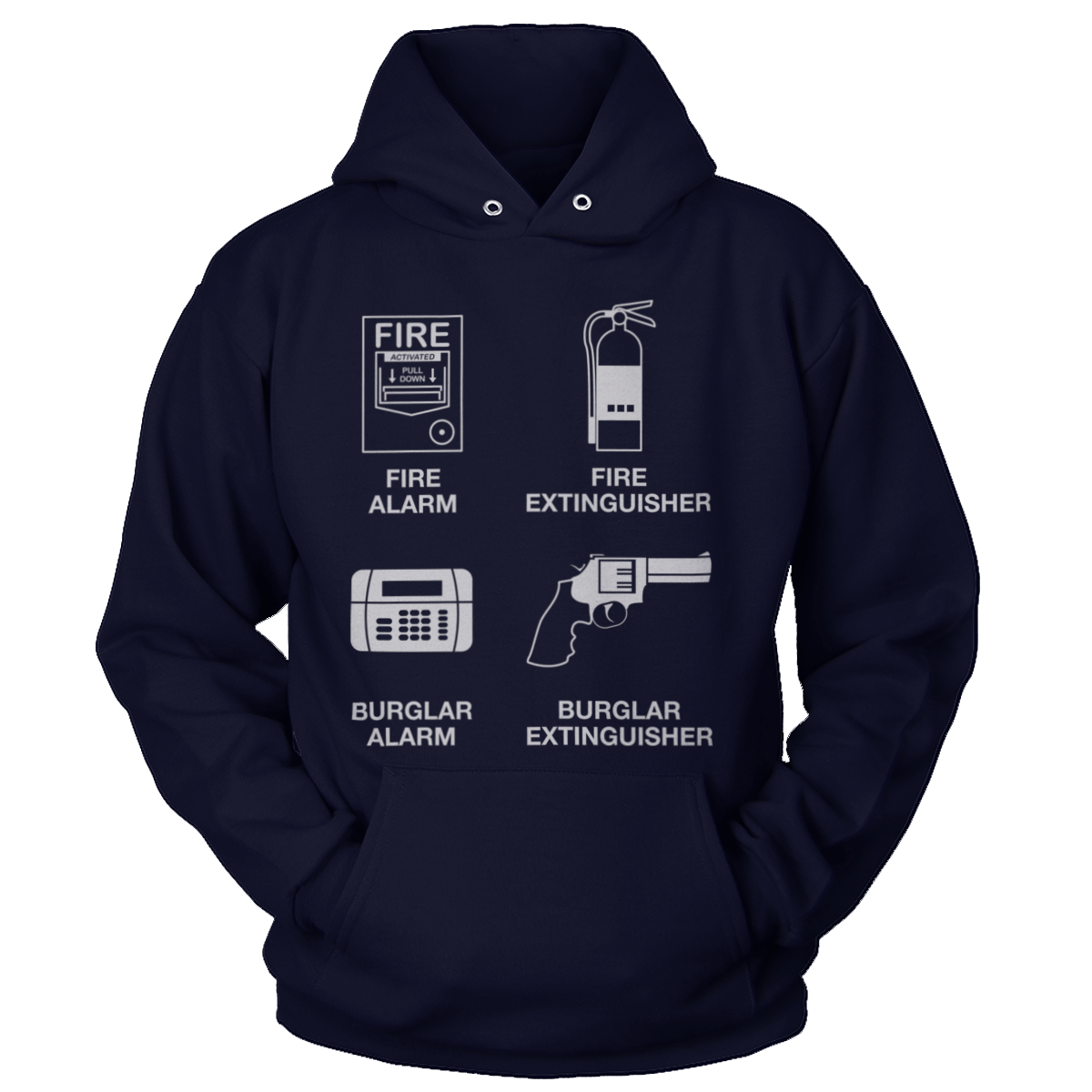 T-shirt Premium Soft Hoodie / Black / 3XL Burglar Extinguisher (Ladies)