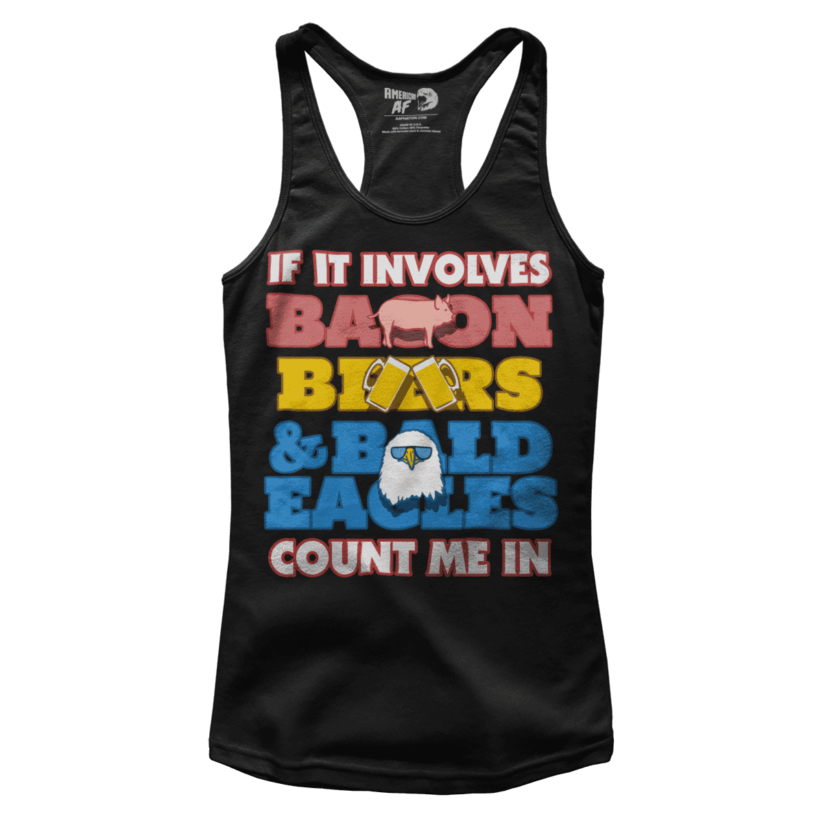 T-shirt Bacon Beers and Bald Eagles (Ladies)