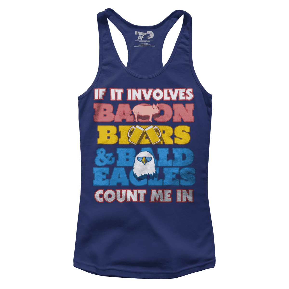 T-shirt Bacon Beers and Bald Eagles (Ladies)