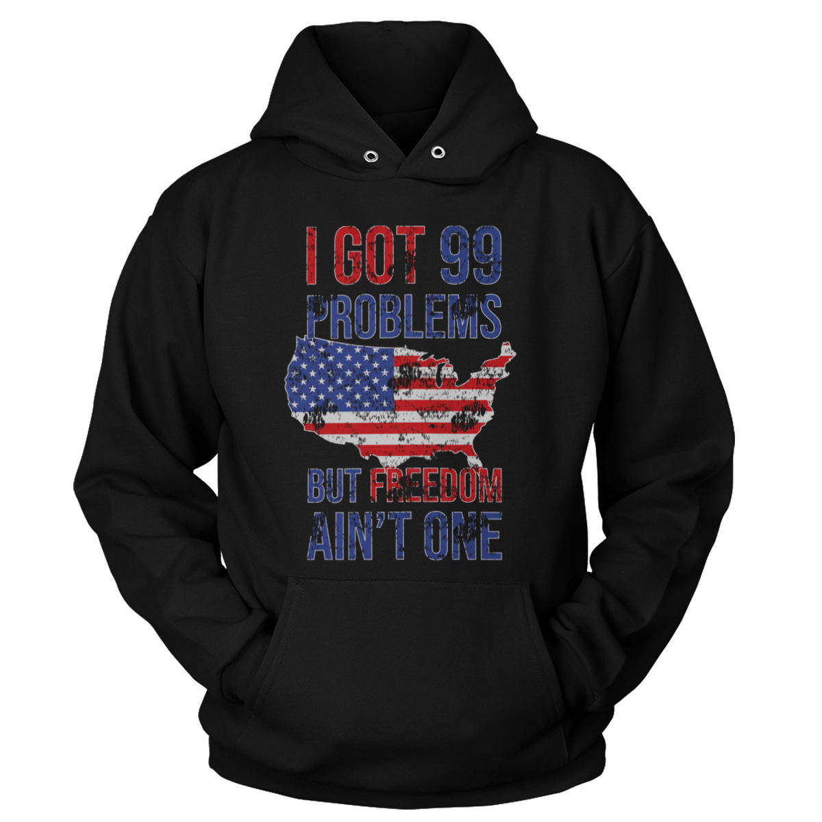 T-shirt Premium Soft Hoodie / Black / XS I Got 99 Problems But Freedom Ain't One (Ladies)