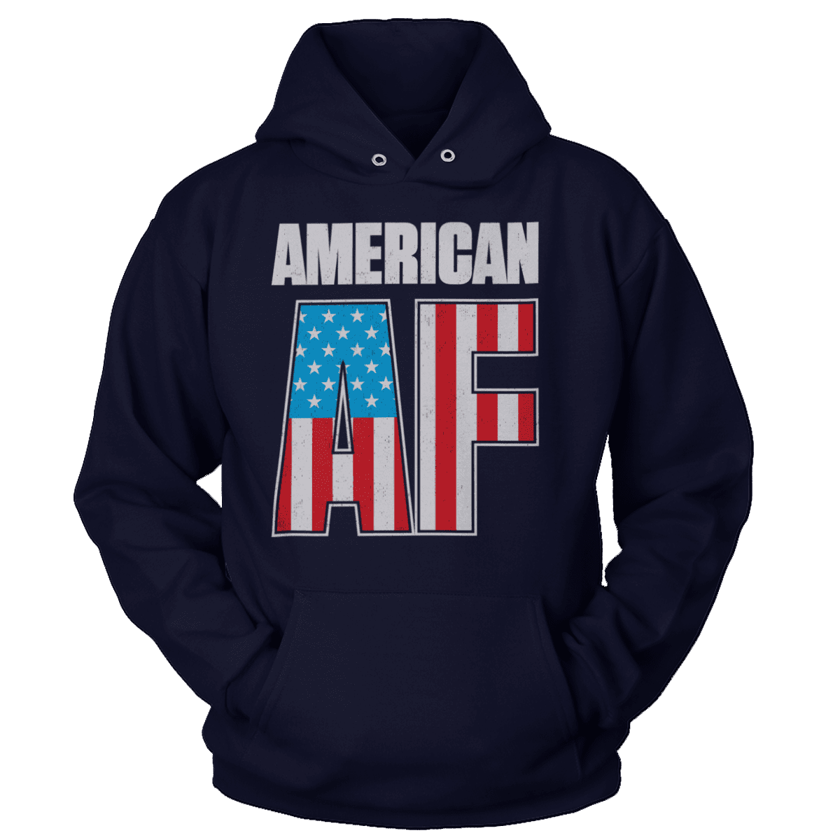 T-shirt Premium Soft Hoodie / True Navy / XS American AF (Ladies)