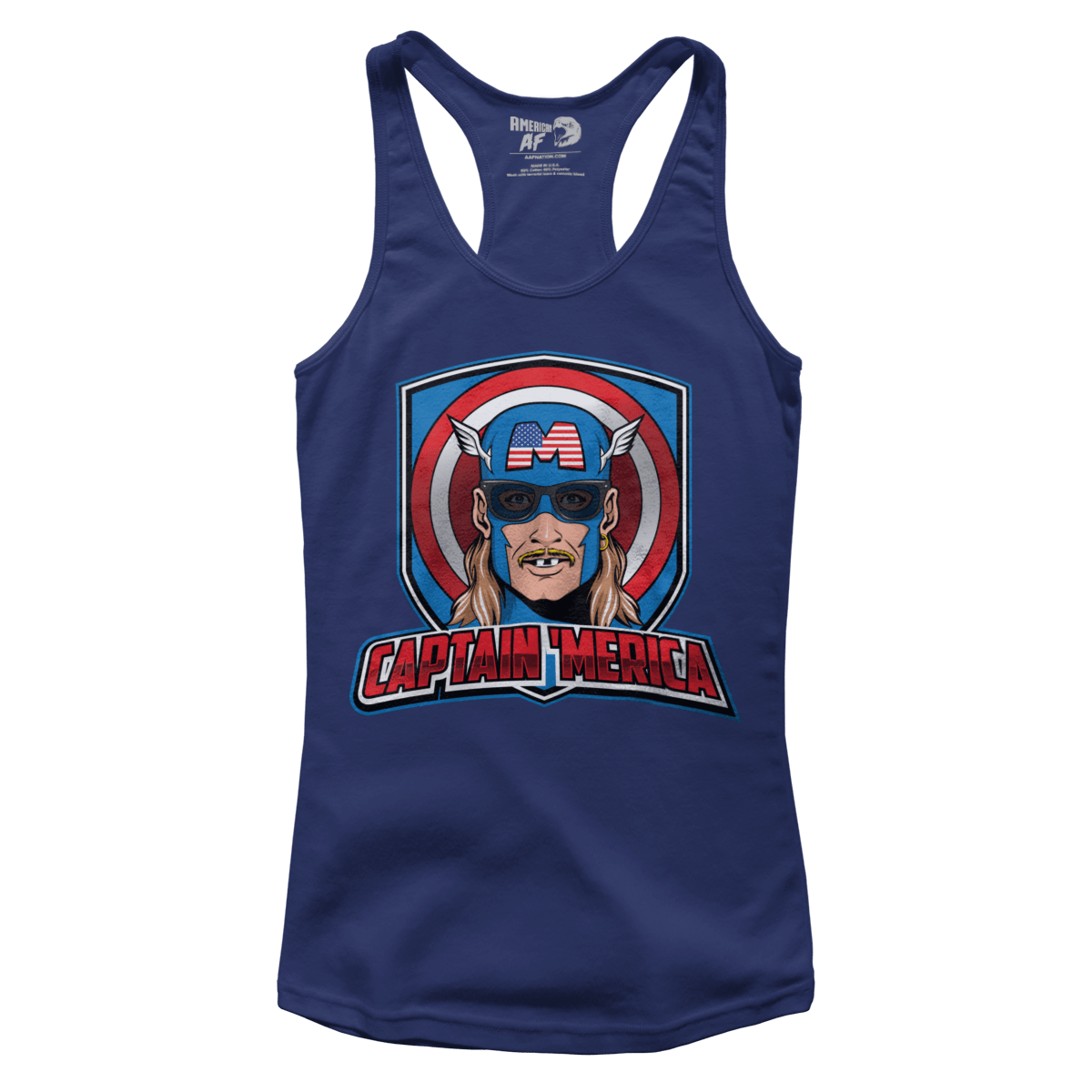 T-shirt Premium Ladies Racerback Tank / Midnight Navy / XS Captain 'Merica (Ladies)