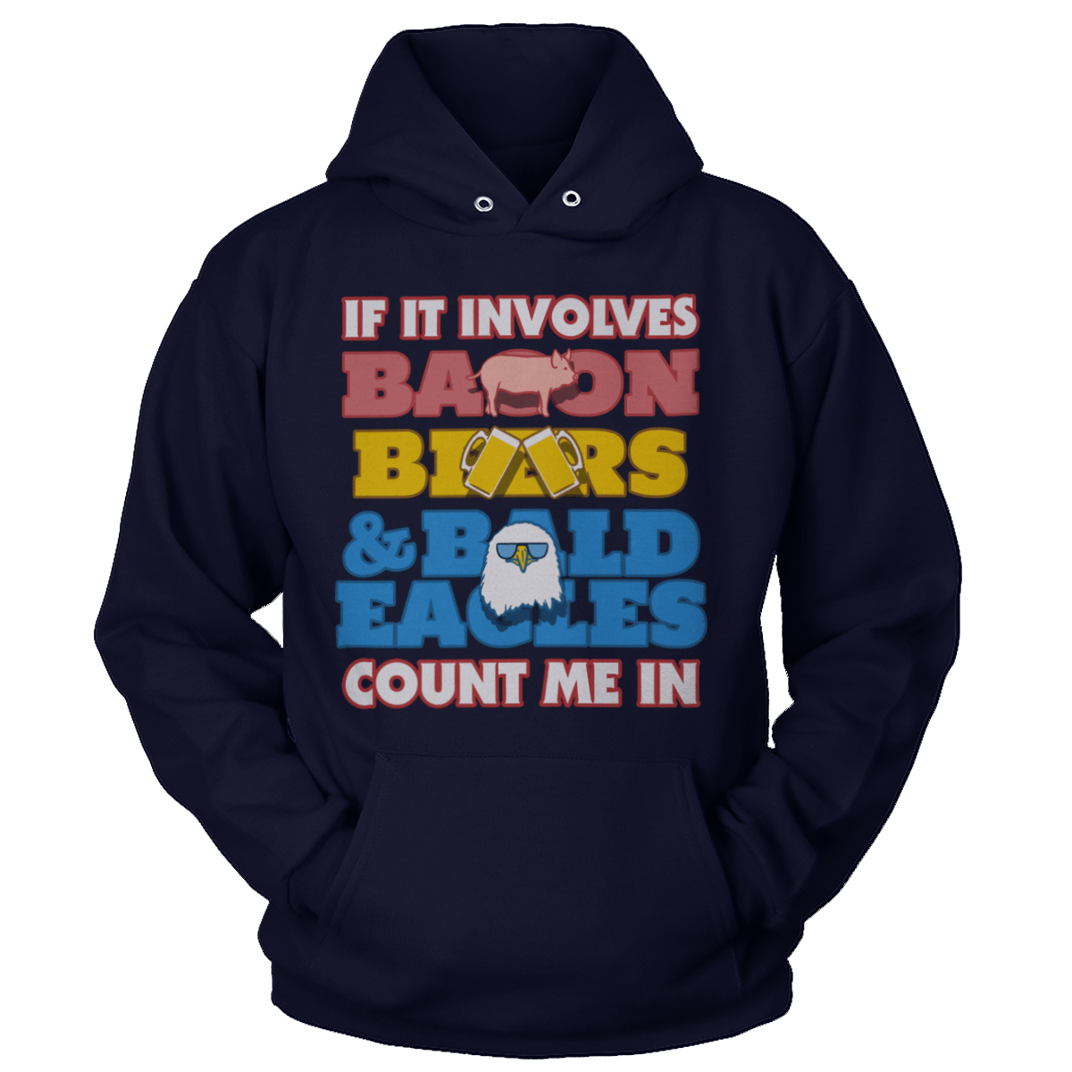 T-shirt Bacon Beers and Bald Eagles (Ladies)