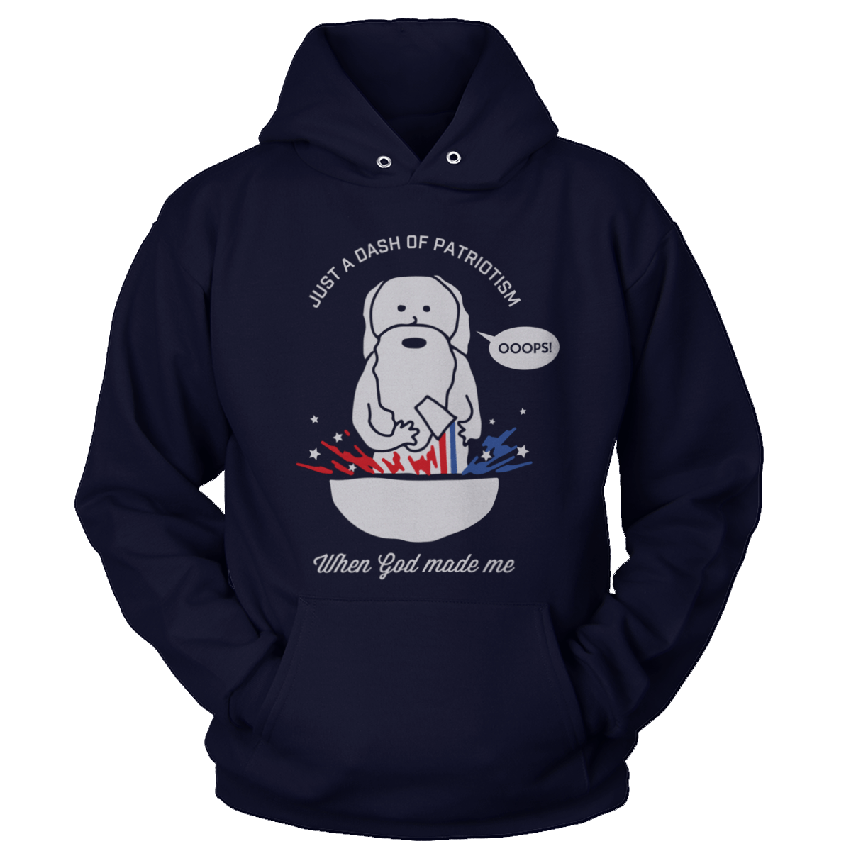 T-shirt Premium Soft Hoodie / True Navy / XS Just a Dash of Patriotism (Ladies)