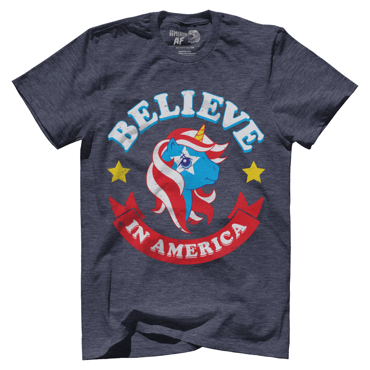 T-shirt Premium Mens Triblend Shirt / Vintage Navy / S My Little Americorn