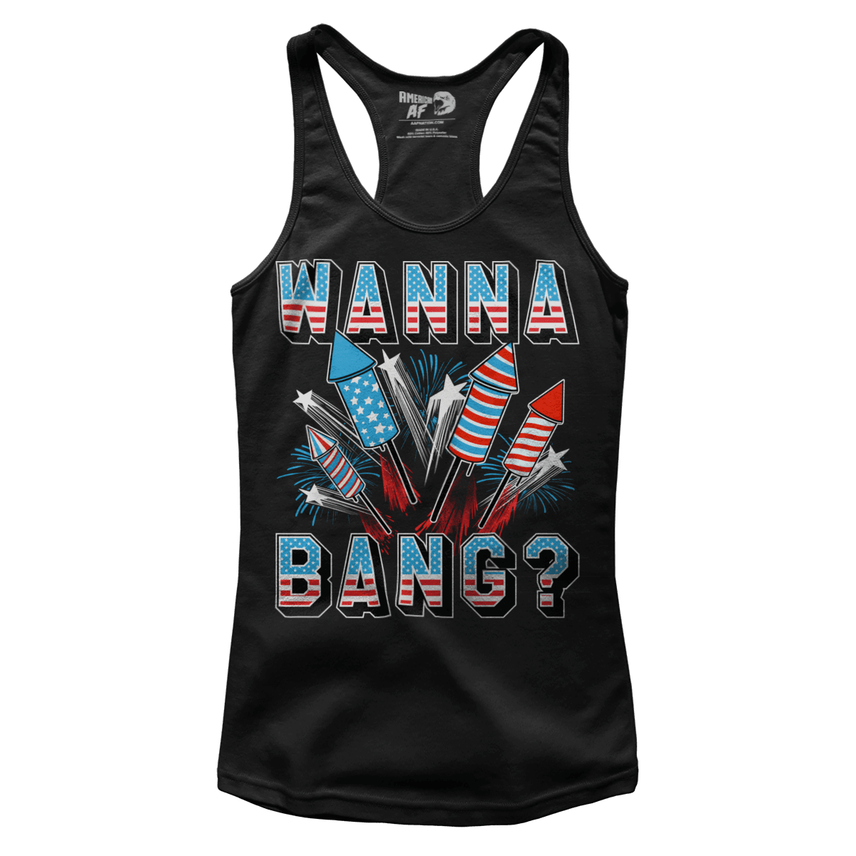 Apparel Premium Ladies Racerback Tank / Black / XS Wanna Bang? (Ladies)