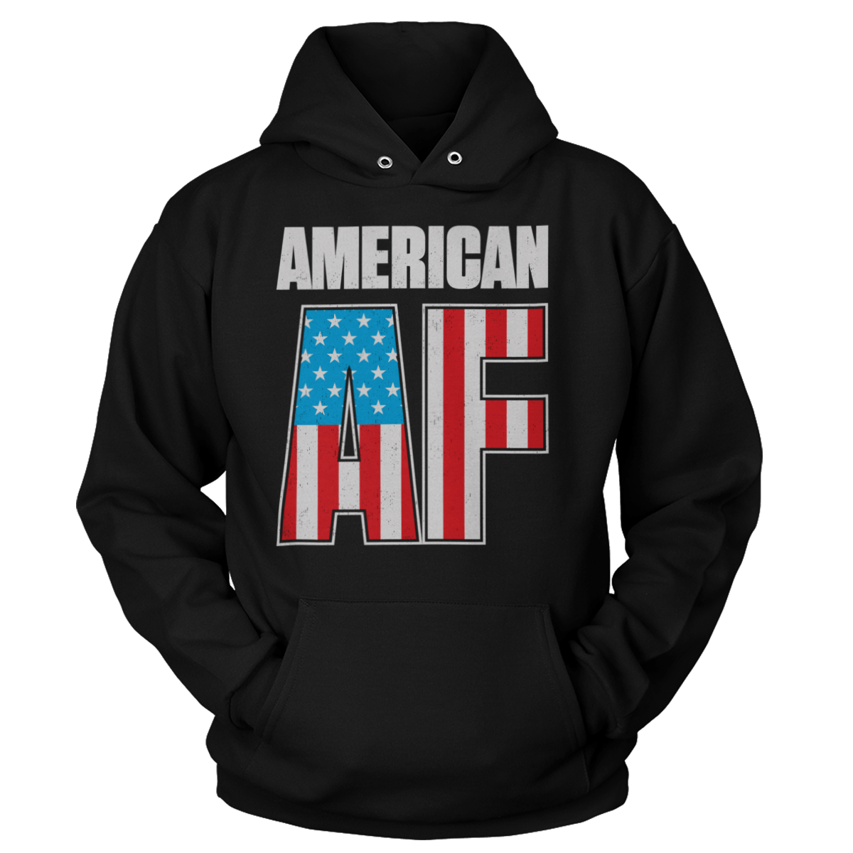 T-shirt Premium Soft Hoodie / Black / XS American AF (Ladies)