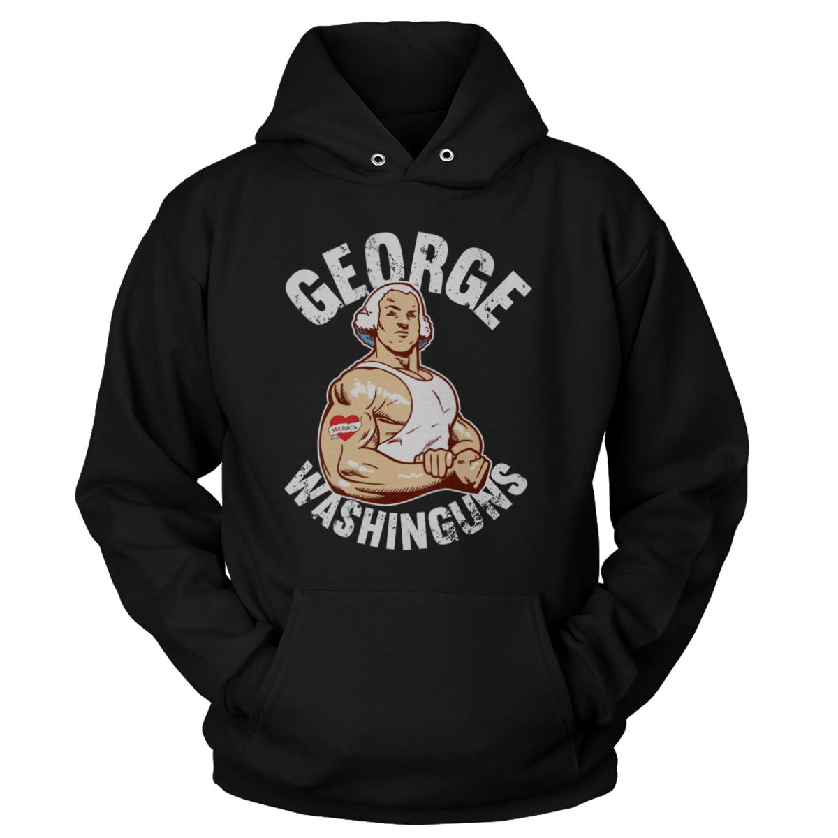 T-shirt Premium Soft Hoodie / Black / XS George Washinguns (Ladies)