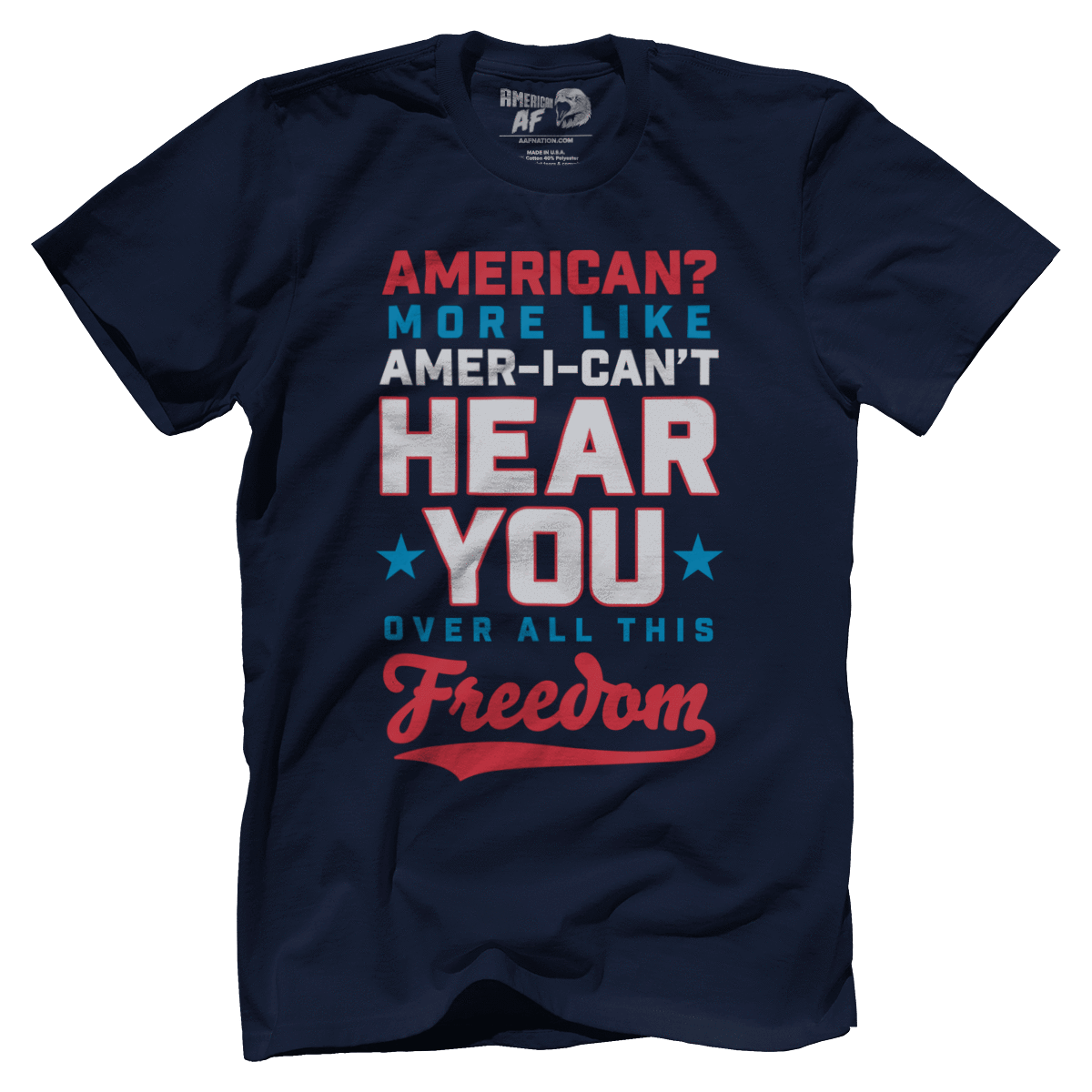 T-shirt Premium Mens Shirt / Midnight Navy / XS Amer I Can't Hear You