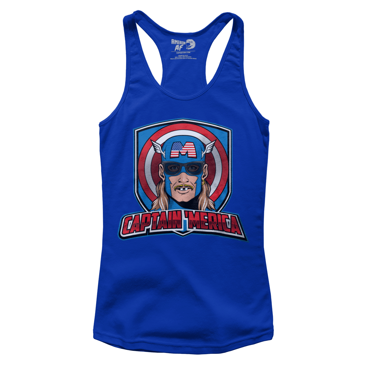 T-shirt Premium Ladies Racerback Tank / Royal / XS Captain 'Merica (Ladies)