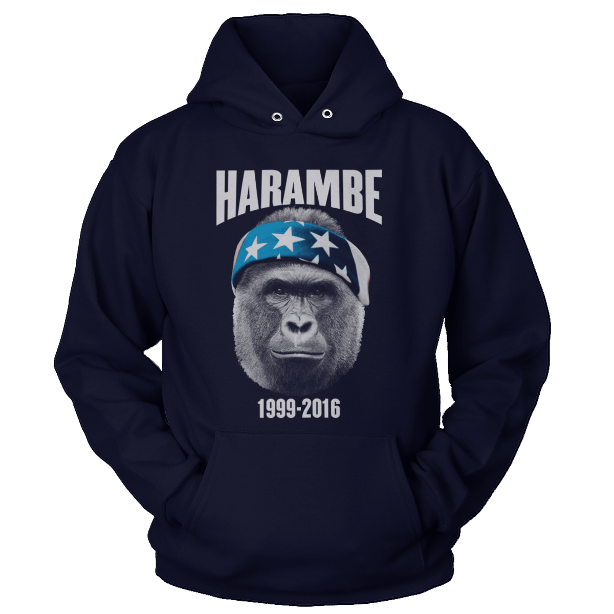 T-shirt Premium Soft Hoodie / True Navy / XS Harambe 1999-2016 (Ladies)