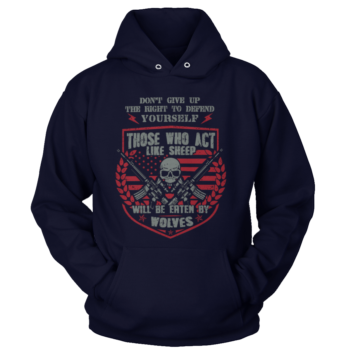 T-shirt Premium Soft Hoodie / True Navy / XS Those who act like SHEEP will be eaten by WOLVES (Ladies)