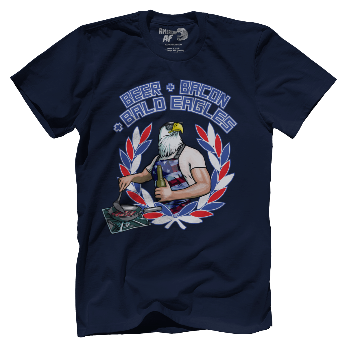 T-shirt Premium Mens Shirt / Midnight Navy / XS Beer Bacon Bald Eagles V2