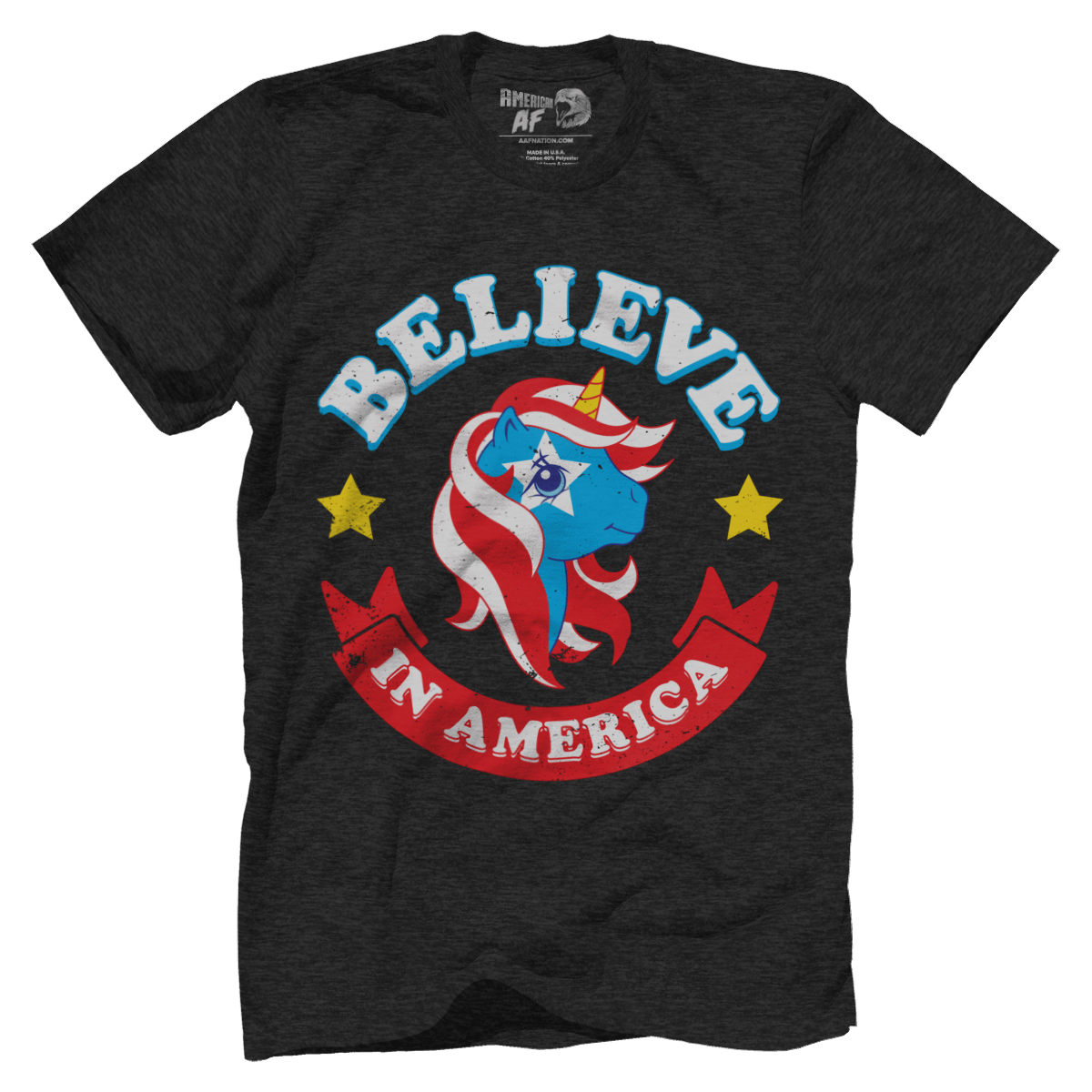 T-shirt Premium Mens Triblend Shirt / Vintage Black / S My Little Americorn