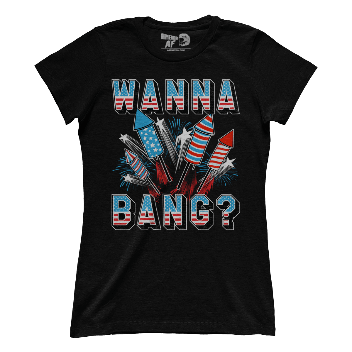 Apparel Premium Ladies Tee / Black / XS Wanna Bang? (Ladies)