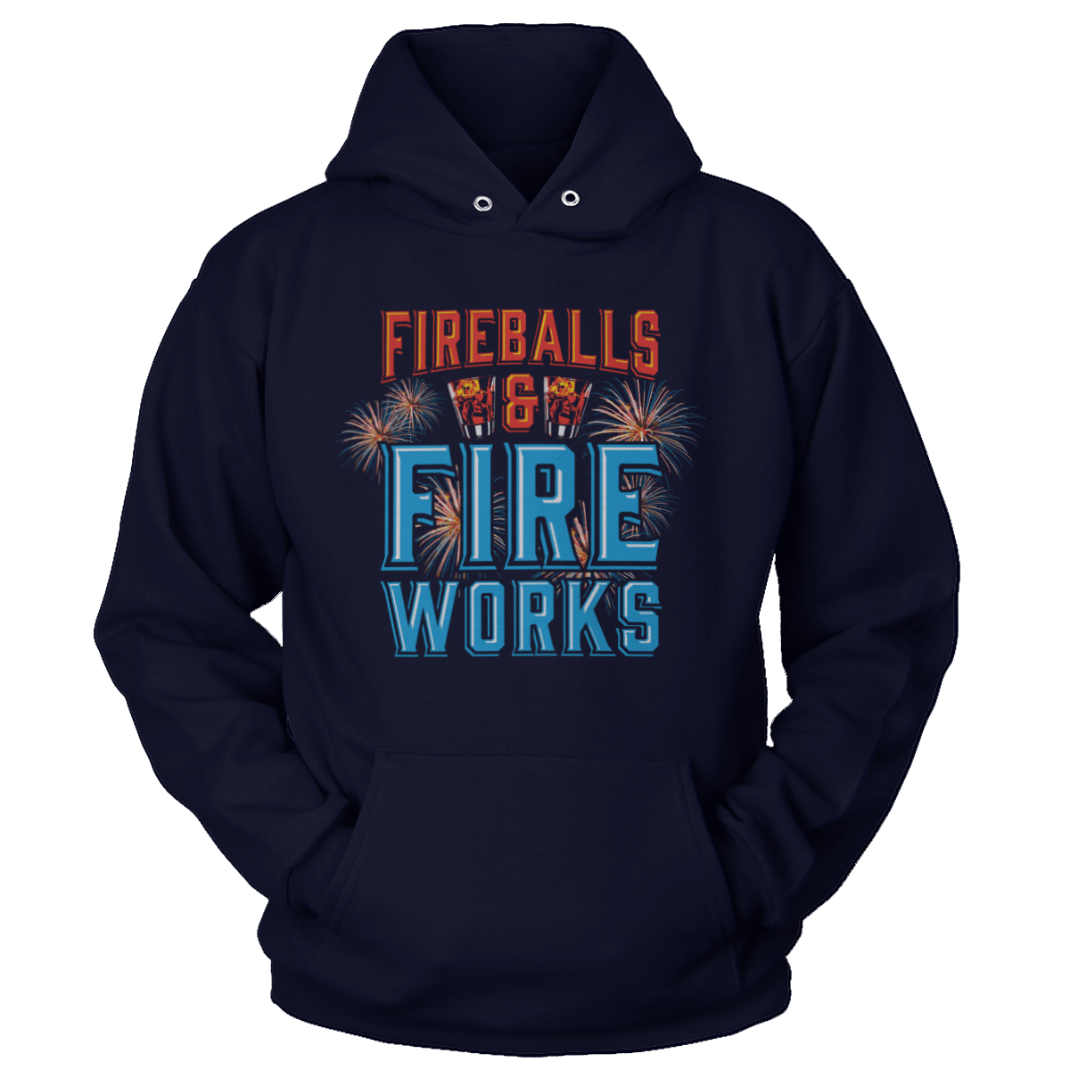 T-shirt Premium Soft Hoodie / True Navy / XS Fireballs and Fireworks (Ladies)
