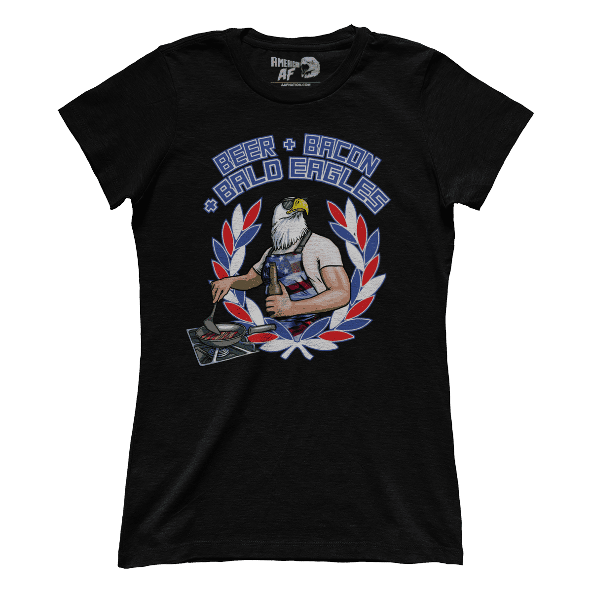 T-shirt Premium Ladies Tee / Black / XS Beer Bacon Bald Eagles V2 (Ladies)