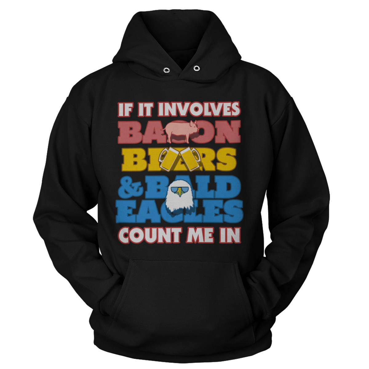 T-shirt Bacon Beers and Bald Eagles (Ladies)